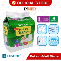 Higene Pull-up Diaper for Adults, Large