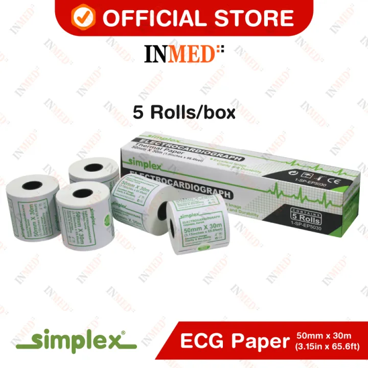 Simplex ECG Paper 50mmX30m (5 rolls)