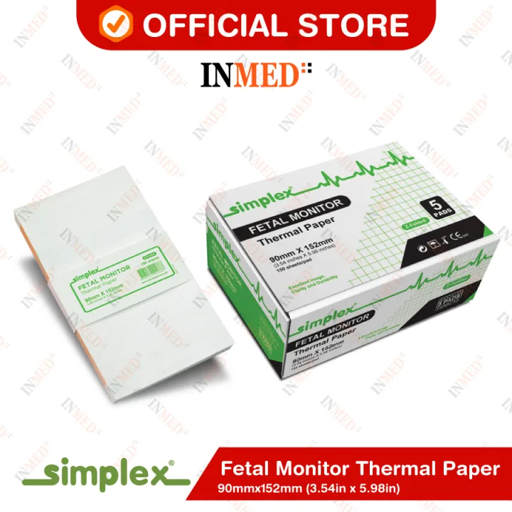 Simplex Fetal Monitor Thermal Paper 90mmx152mm
