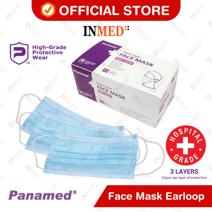 Panamed Face Mask Ear Loop 5-20 boxes FDA Registered