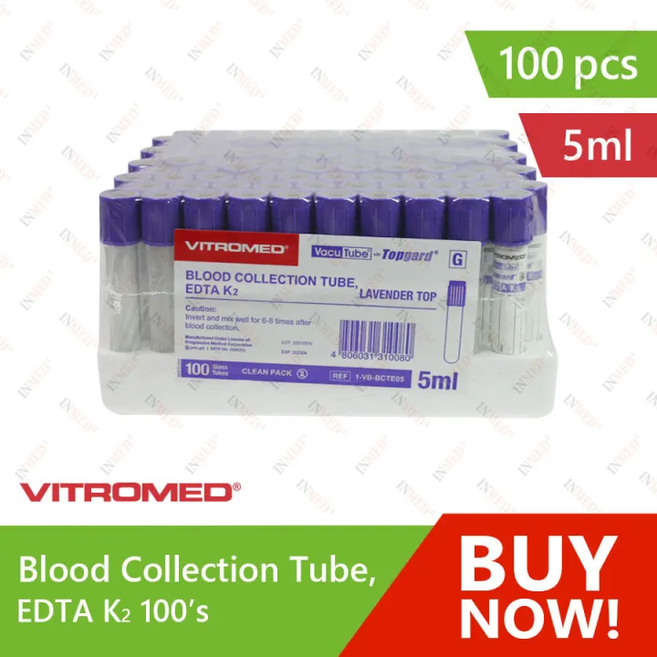 Vitromed Blood Collection Tube. EDTA K2 5ml 100s