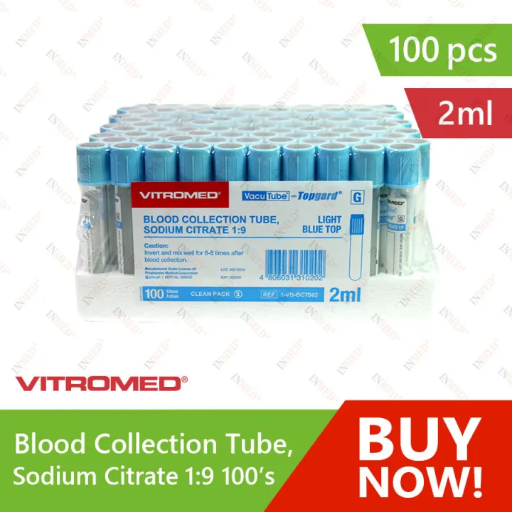 Vitromed Blood Collection Tube, Sodium Citrate 1:9 2ml 100s