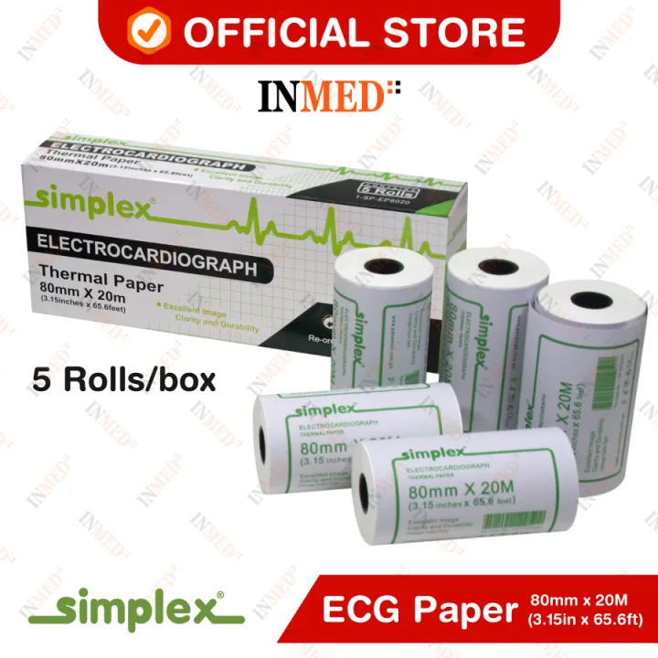 Simplex ECG Paper 80mmx20m (5rolls)